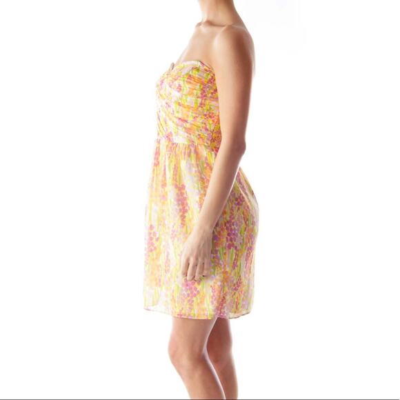 Shoshanna Strapless Dress Multicolored Floral NWT - Picture 2 of 11